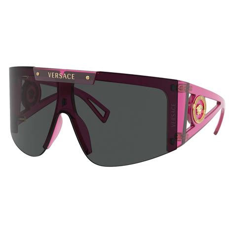 rock icons medusa versace purple sunglasses|VERSACE Medusa Icon Shield Sunglasses .